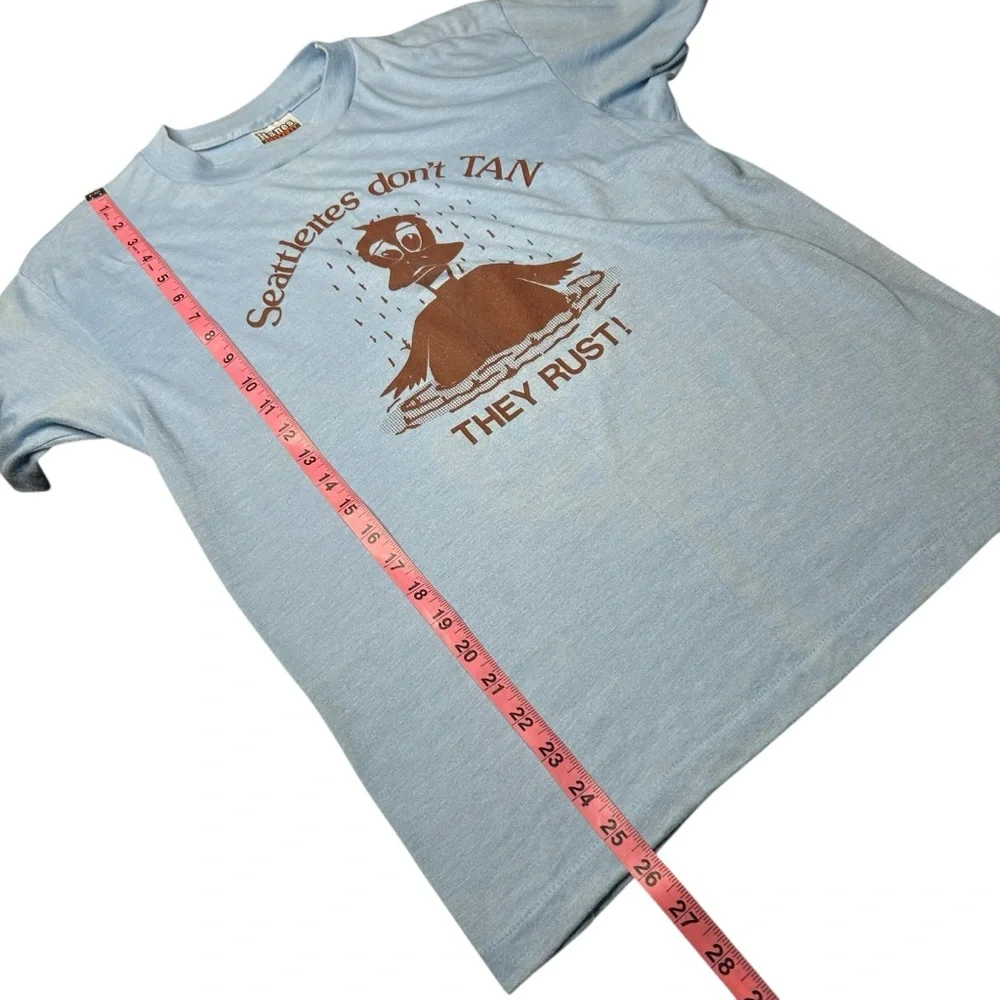 Vintage Seattleites Don't Tan They Rust Hanes 50/50 Graphic Tee USA Large